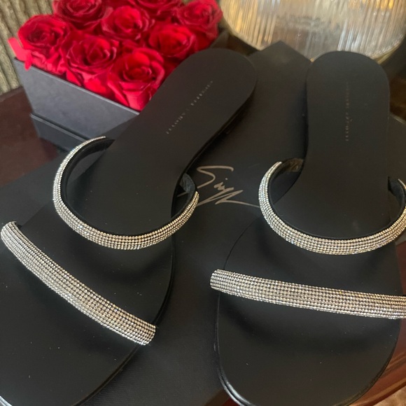 Giuseppe Zanotti Diamond studded two strap sandals - Picture 8 of 10